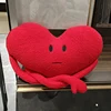 45x30cm Smiling Face Red Heart Plush Pillow Long Arms Hug Emotional Seat Cushion Back Support Plushie Creative Peluche Gift 4