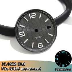 Enhance your timepiece with our Blue Luminous Watch Dial - 33.8mm. Perfect for DIY watch modification enthusiasts! (03)