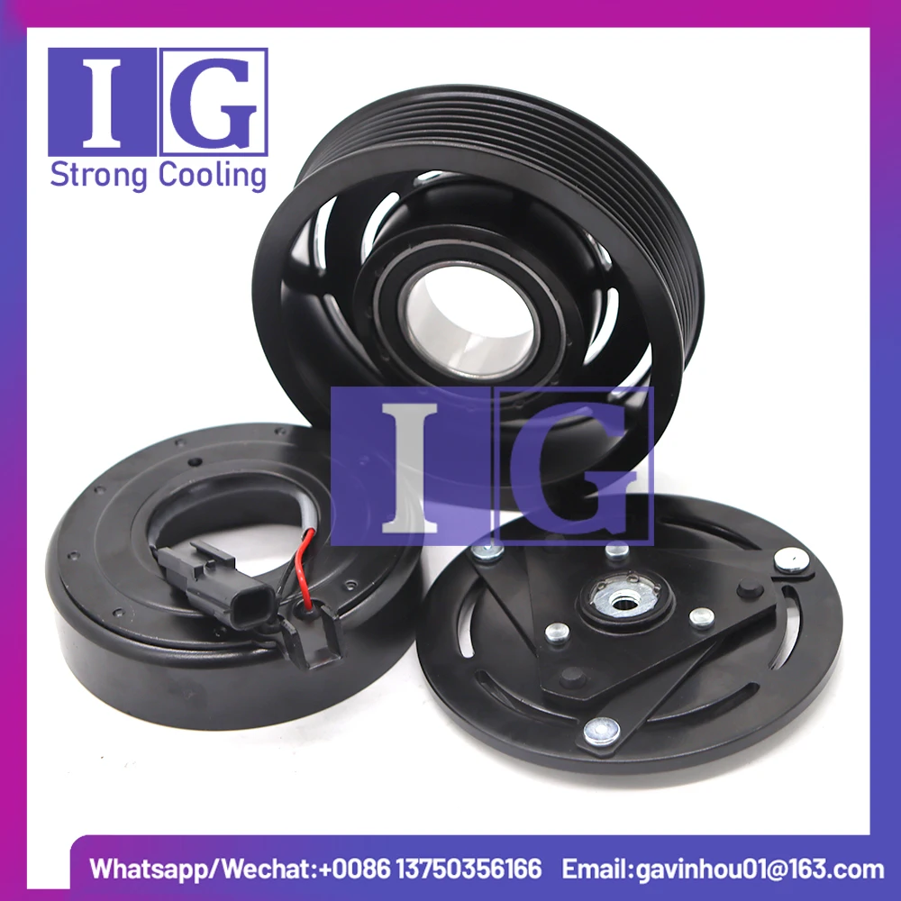 Set Frizione Magnetica Elettromagnetica Del Compressore Di Ca Dell'Aria Condizionata Dell'Automobile Per Renault Laguna Iii M9R 2.0 8200890987 8200561