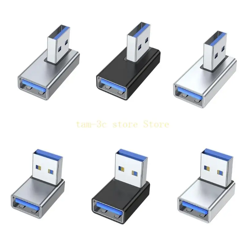 90 Degree Right Up Down Angled USB3.0 Male to Female Extension Adapter for Laptop PC USB Chargers Extension Converter