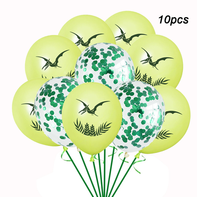 12inch Dinosaur Latex Balloons Tropical Jungle Wild Animal Confetti Balloon Birthday Baby Shower Party Decoration Supplies