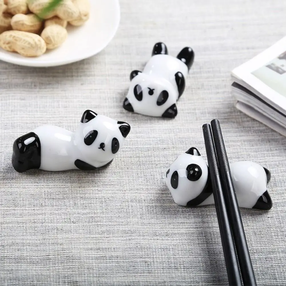 

Ceramic Chopstick Holders Chopsticks Rest Kitchen Tableware Cute Panda Pen Holder For Watercolor Ink School Office Supplies