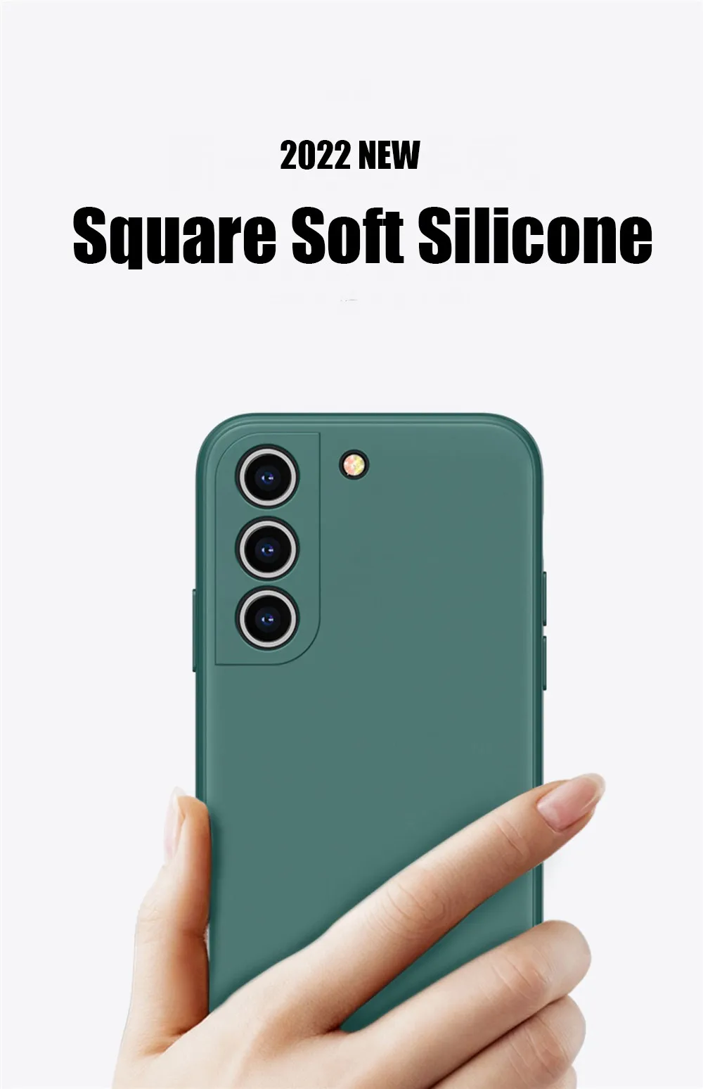 Quadratische Flüssigsilikonhüllen für Samsung S22 S21 S20 FE Plus Note 10 20 Ultra A32 A42 A52S A72 A53 A13 5G Stoßfestes Sof_voghion.com