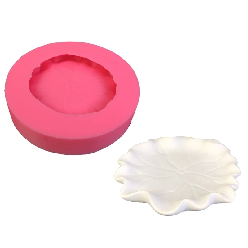 

A0KD Resin Tray Molds Jewelry Tray Molds Lotusflower Leaf Shaped Epoxy Resin Casting Molds for Resin Casting DIY Art Crafts