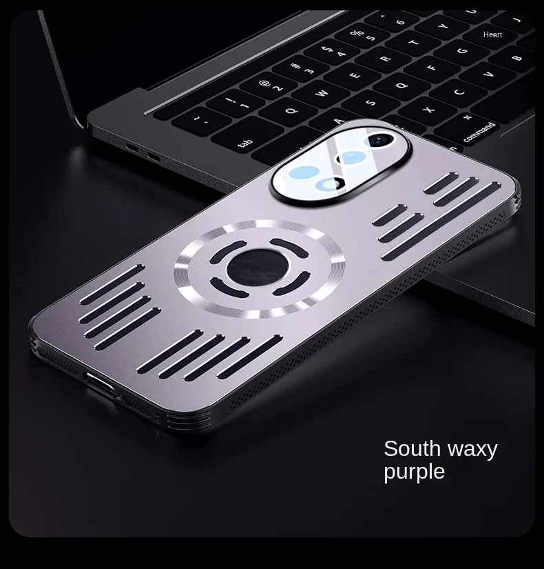 Enhanced Hard Metal Protective Back Cover with Heat Dissipation and Wireless Charging Compatibility