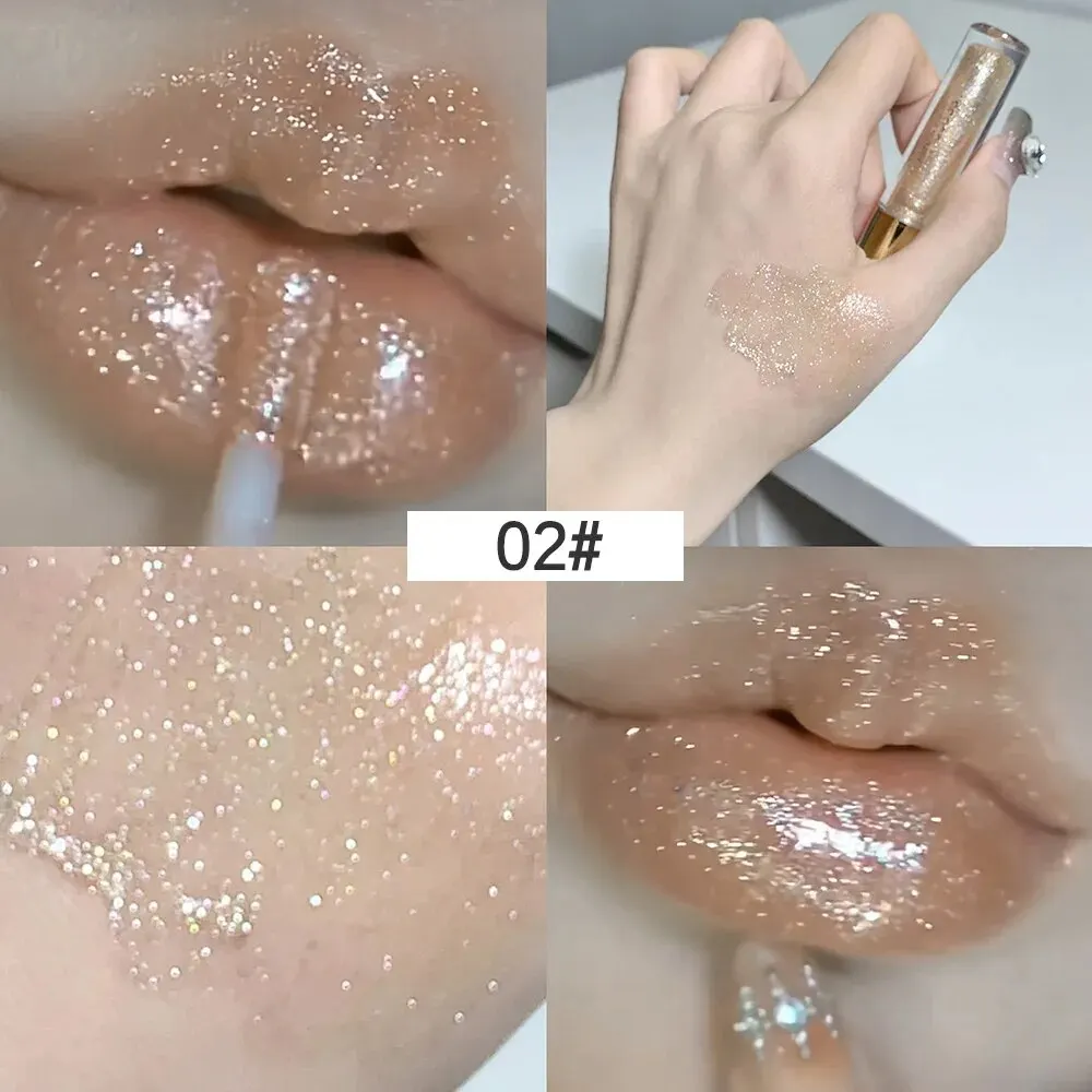 Lip Gloss Sparkling Fine Shimmer Water-glossy Pouty Lips Moisturizing