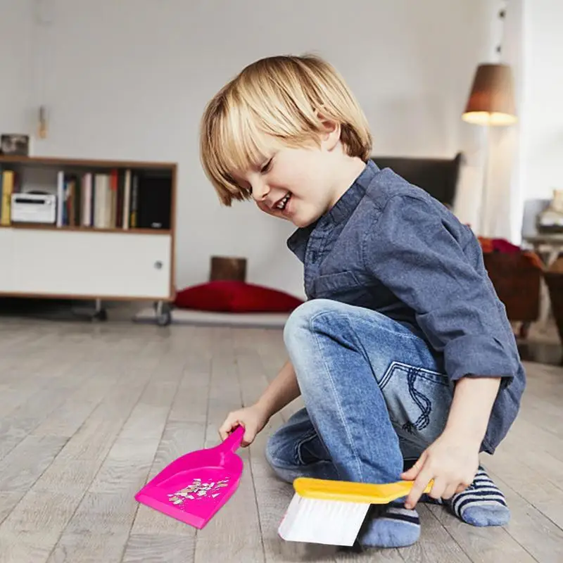 Cleaning Toy Kids Broom And Dustpan Set Pretend Play Set For Girls & Boys 3 Toddler Toy Broom Set For Household Cleaning 4
