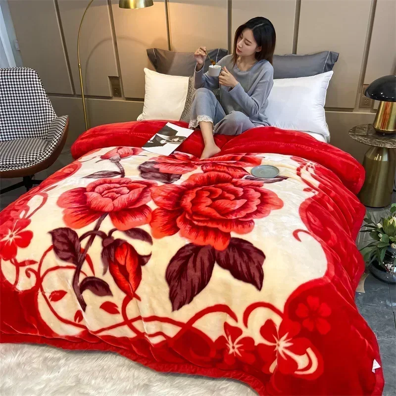 Coperta In Finta Pelliccia Di Visone Evelyn Living - Morbida E Calda, 450 G/m², Per Letto Matrimoniale/Doppio (150x200 Cm), Colore Nero