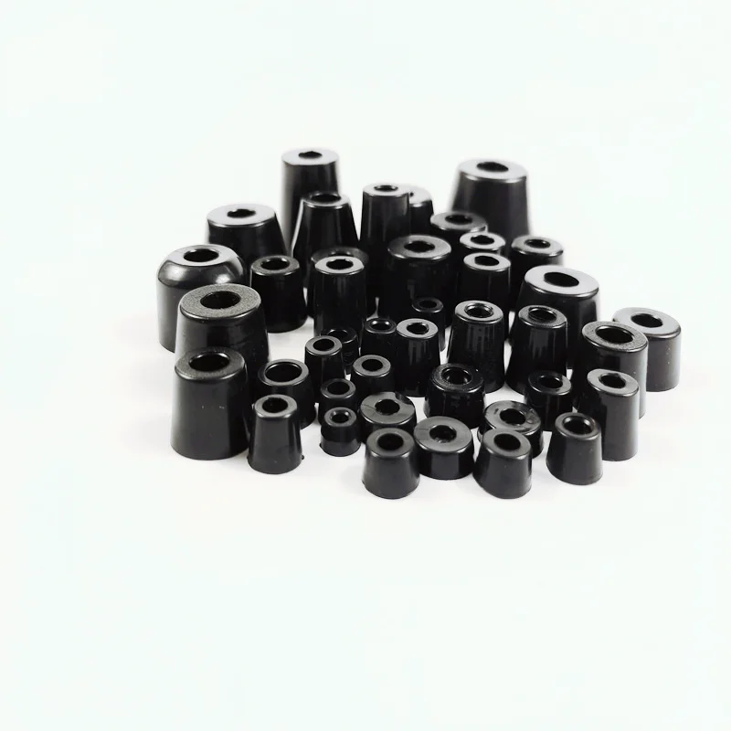 Diameter 28mm to 50mm Large Rubber Foot Pad Black Round Rubber Feet with Gasket Machine Instrument Non-slip Cabinet Feet