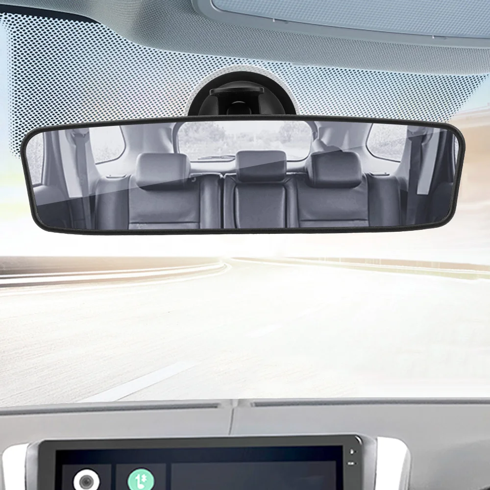 Car Rear Mirror Wide-angle Rearview Mirror Interior Rear View Auto Assisting Adjustable Suction Cup 360&deg; Rotates
