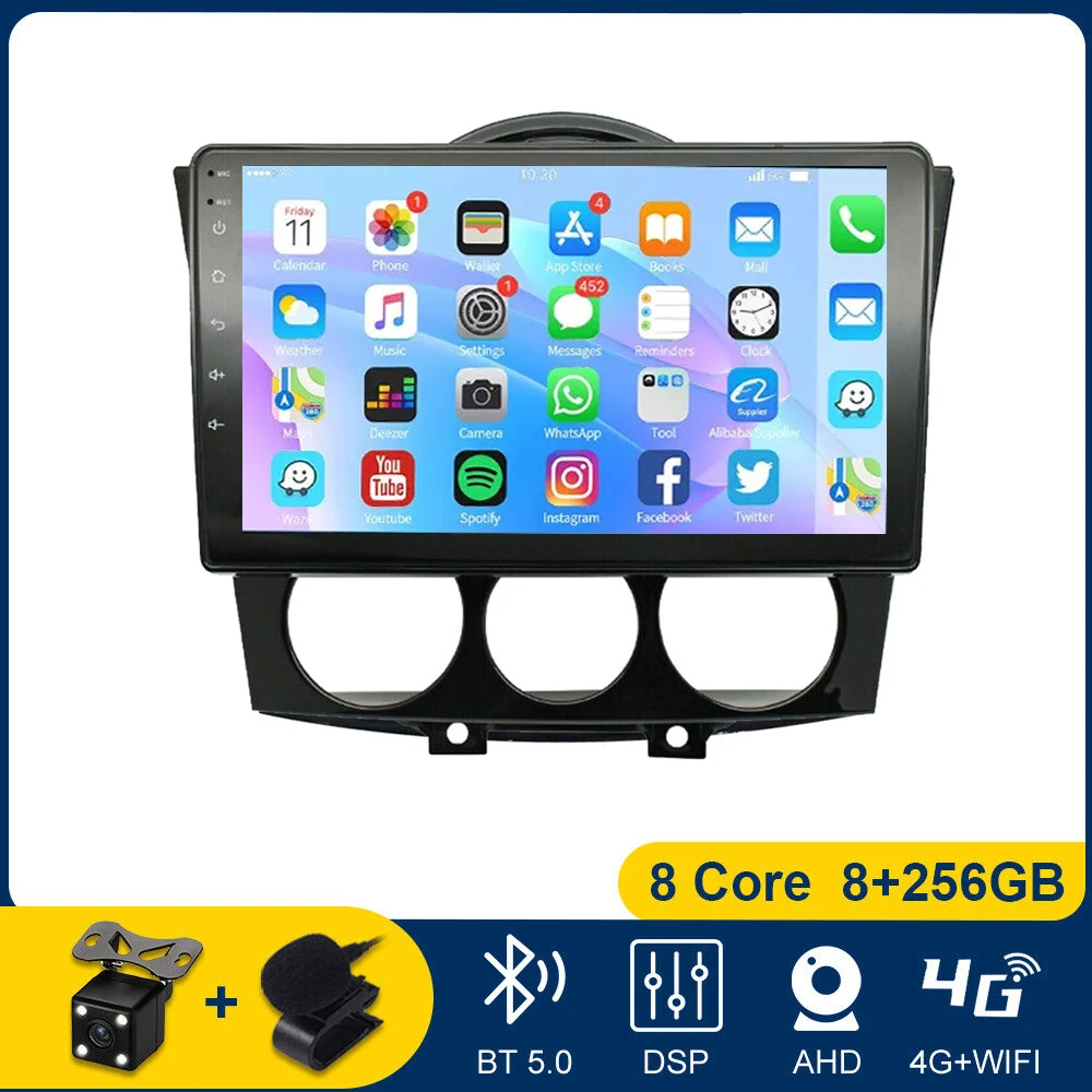 

Беспроводная Автомагнитола Carplay для Mazda RX-8 RX 8 RX8 SE 2003-2021, мультимедийная навигация, GPS, видеоплеер, стерео, Wi-Fi + 4G DSP