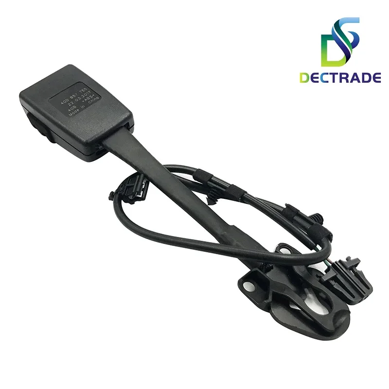 DECTRADE Safety Front Seat Belt Buckle Extender Clip Socket Plug w/ Warning Cable For Audi A6 C7 2012- 4GD 857 755 4GD857755