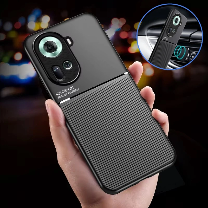 LIUZIHAN Cover In Silicone Morbido Per Oppo Reno 11F 5G, Custodia Sottile Antiurto, Design Manica, Colore Nero, Facile Da Montare