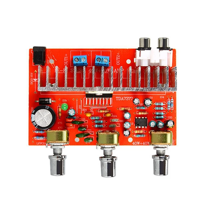 

TDA7377 Digital Audio Amplifier Board 40W+40W Stereo 2.0 Channel Power Amplificador For Car DIY Speaker DC12V E5-005