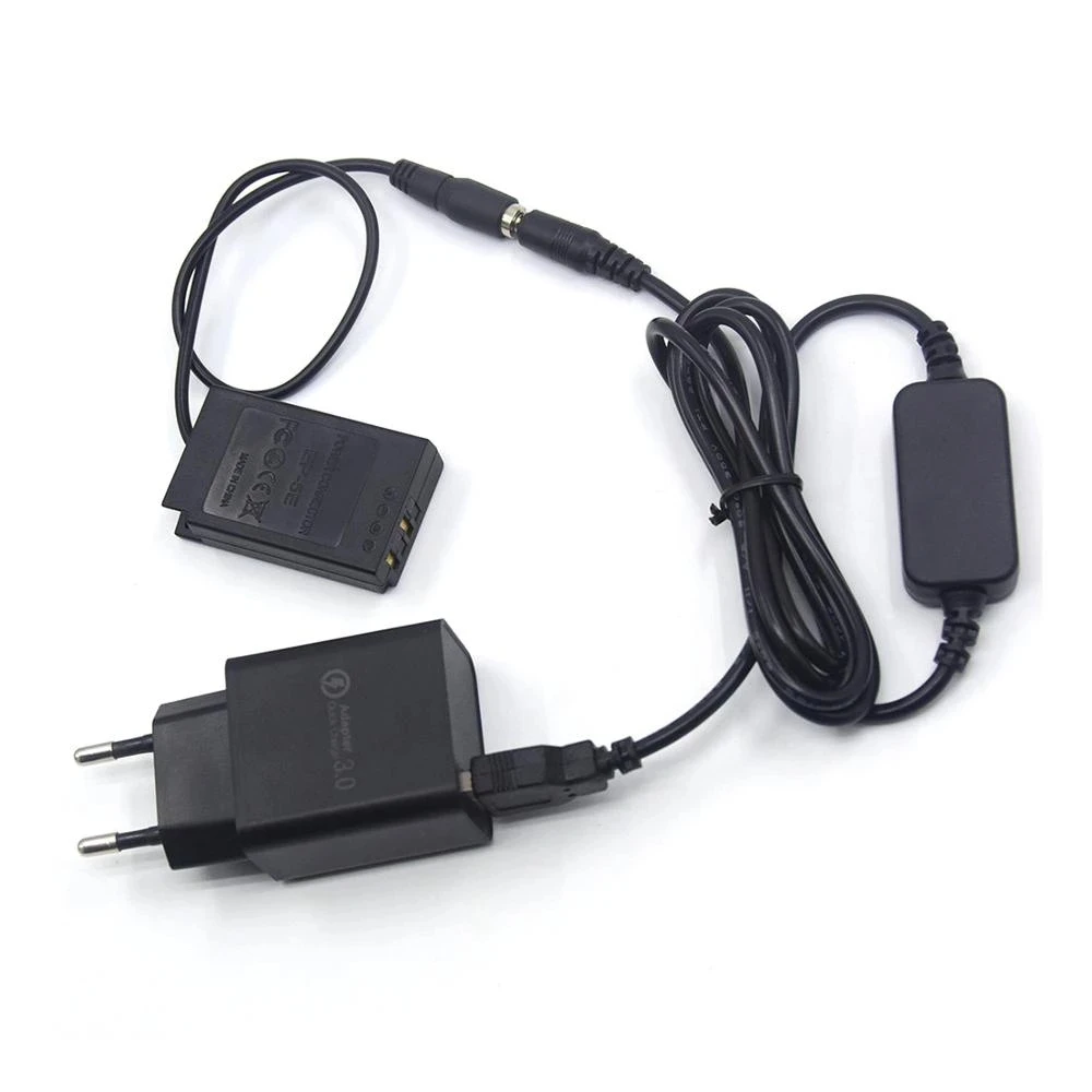 

EP-5E DC Coupler EN-EL22 Dummy Battery +QC 3.0 Charger+USB DC Cable for Nikon 1 J4 S2 1J4 1S2 Camera