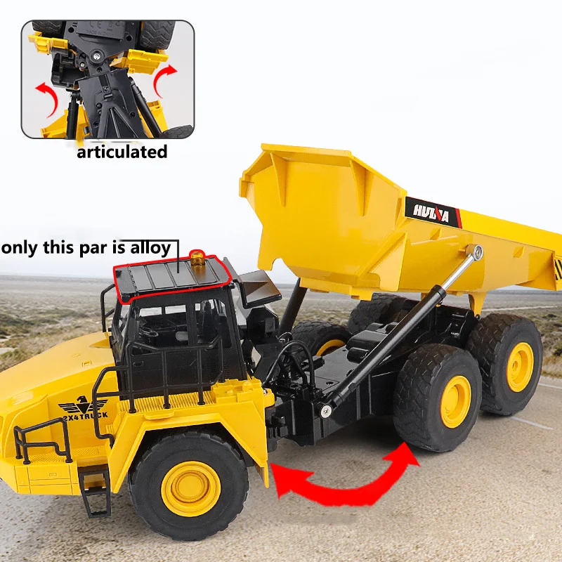 Huina 1553 R/C Dump Truck 11 Channel Rc Car Loading Truck Remote Controlled Car Toys Vehicles For Boys 3
