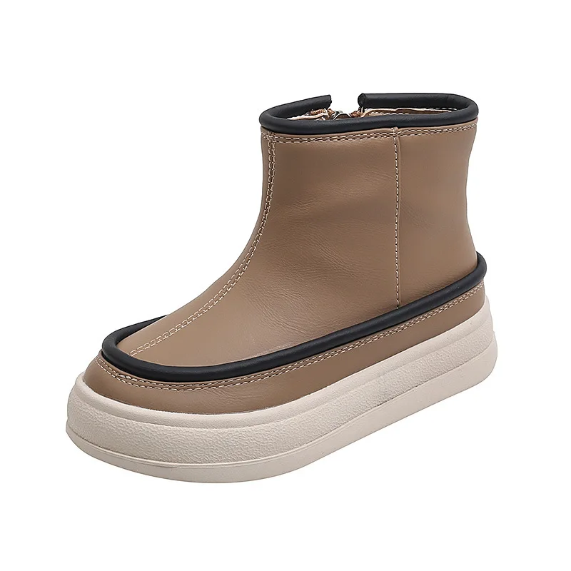 

Retro Children's Riding Boots Autumn Winter Ankle Boots Fashion Kids Girlsl Shoes Top Quality Boys Baby Leather Boots Plush