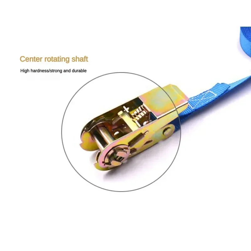 Cargo Strap Ratchet Tensioner 1m/3m/5m Freight Car Fixed Tightener Tighten Rope for Luggage Goods Transportation Outdoor Camping