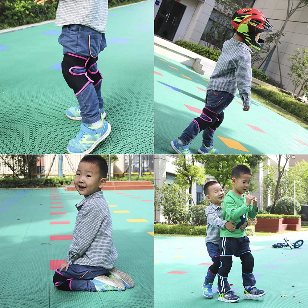 Knee Pad 1Pair Kids Soft Knee Pads for Gym Yoga Workout Training Football Volleyball Dance Skating Basketball Sports Protector Work Gear