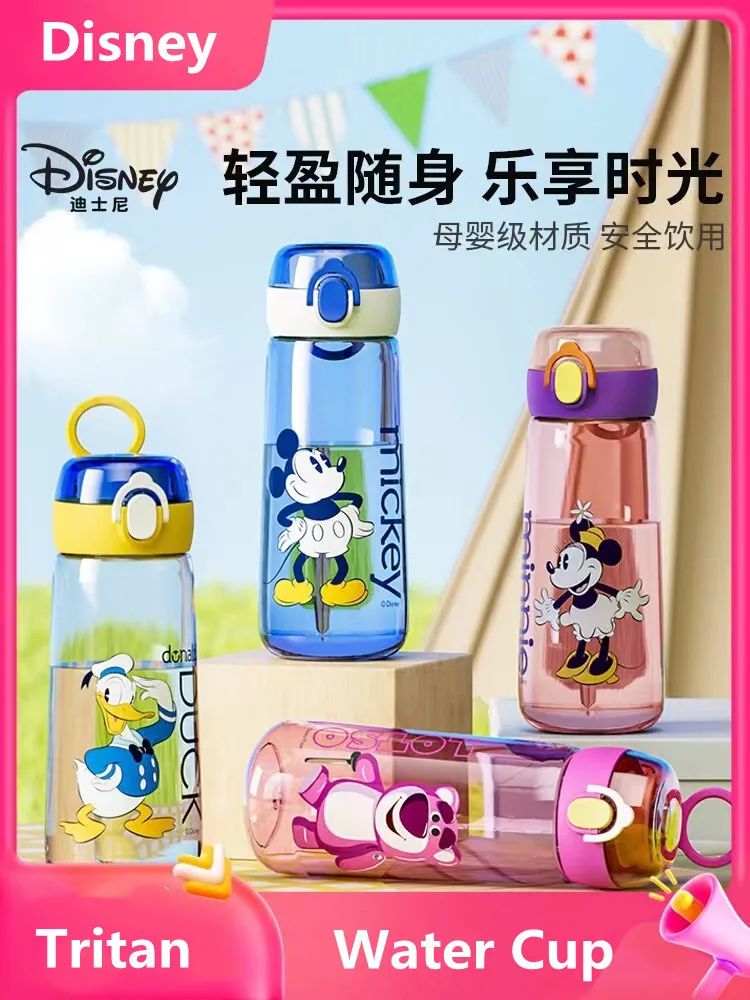 

Disney Mickey Mouse Kids Water Cup For Boys Girls Tritan Material BPA Free Straight Straw Drink Cup Water Bottle Cute Leakproof