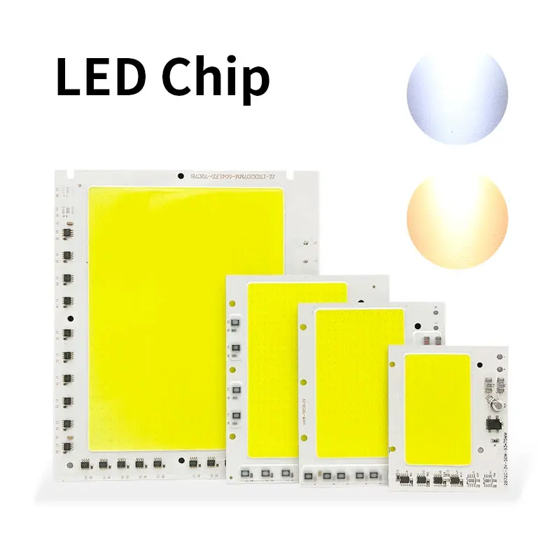 Led Cob Chip 10W 20W 30W 50W 100W 220V Smart Ic Non C' È Bisogno Di Driver 150W 200W Lampadina A Led Lampada Per Luce Di Inondazione Faretto Illuminaz