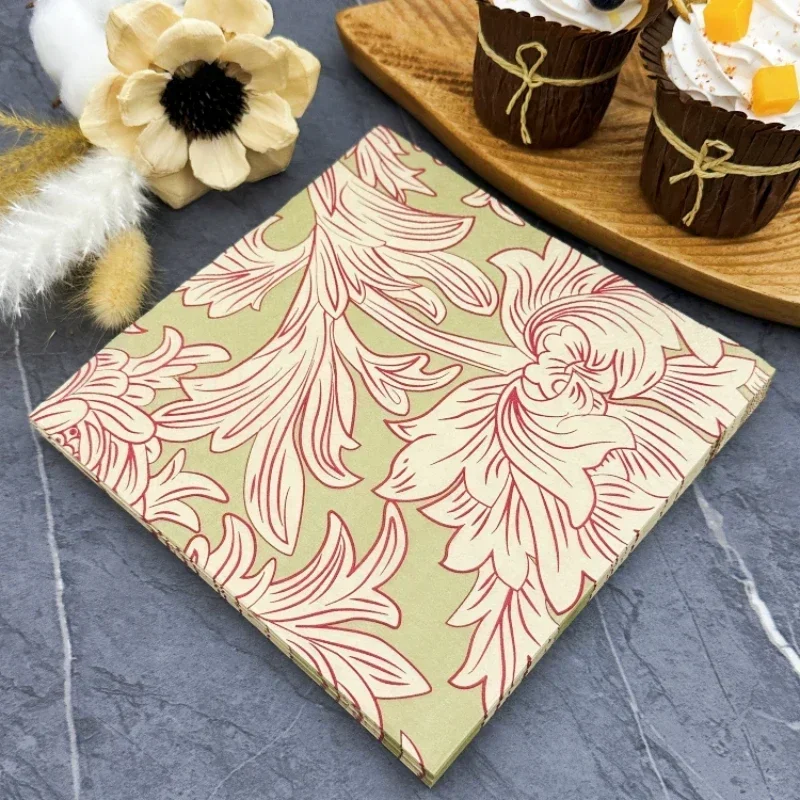 20pcs/Pac Colourful Printed Tissue Paper Party Napkins Household Table Mouth Cloth 33cm Facial Tissue 2-Ply Paper Placemat paper napkins disposable paper placemats tissue paper decoration