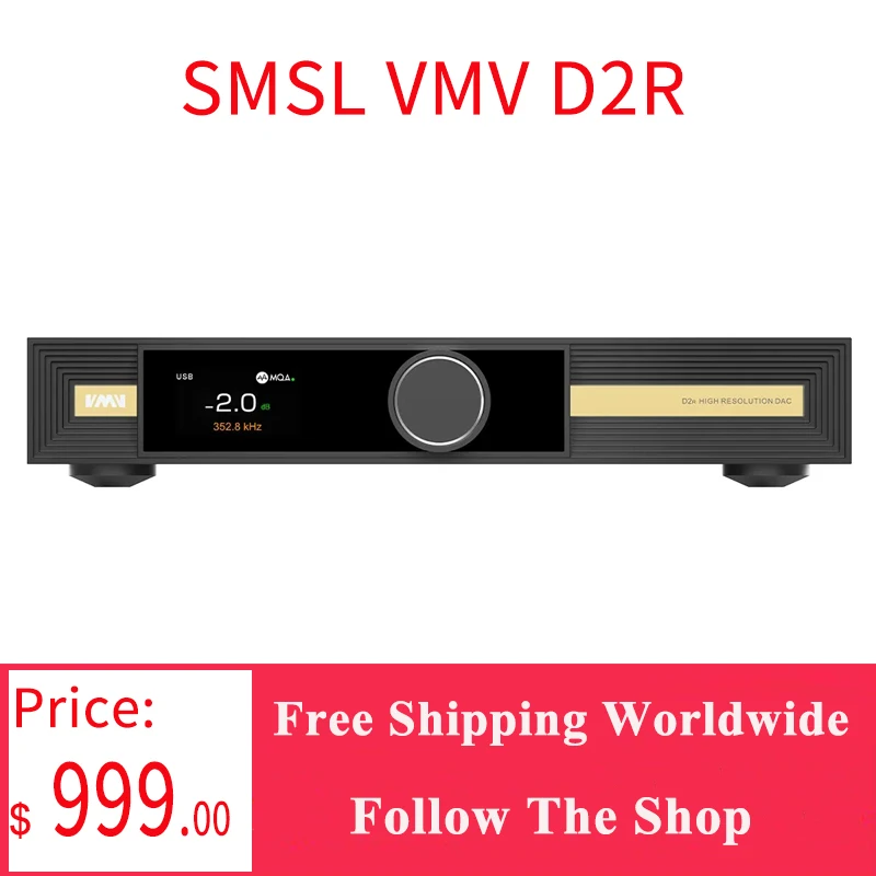 ЦАП SMSL VMV D2R с высоким разрешением звука, BD34301EKV, чип ROHM, Bluetooth, Φ, XU316, DSD512, I2S с дистанционным управлением