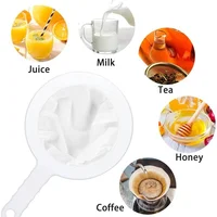 100/200/400 Mesh Washable Nylon Ultra Fine Filter Mesh Strainer Spoon Sieve Soy Milk Juice Coffee Tea Filter Kitchen Colander 6