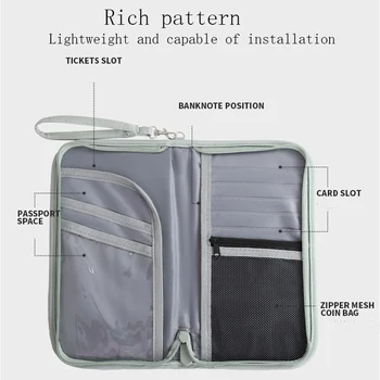1 pz portafoglio da viaggio RFID Blocking Family Passport Holder Carry Storage Case porta passaporto organizzatore di documenti in contanti per carte/Ti