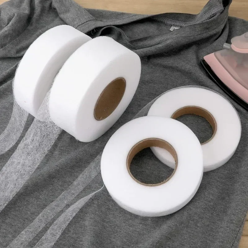 Sewing Double Sided Tape Double-sided Non-woven Interlining Adhesive Tape Iron On Hem Tape Edge Shorten Repair Pants for Hats Clothes DIY Sewing Crafts