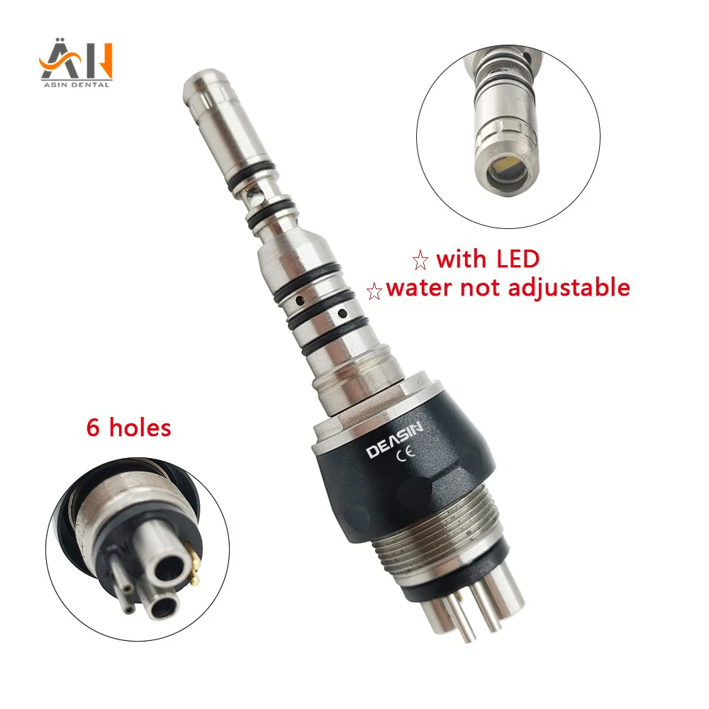2/4/6Hole Dental Quick Coupler LED Coupler Coupling Adaptor For KAVO Fiber Optic High Speed Handpiece