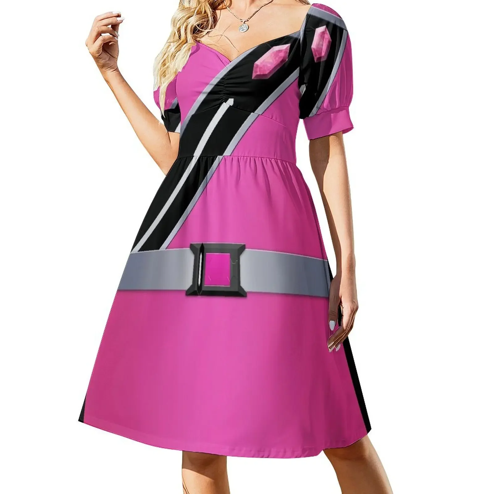 thumbnail image 1 of Vestido sin mangas rosa Kiramai, ropa de fiesta, vestido elegante, ropa de mujer, vestidos para mujer, vestido, 1 of 8