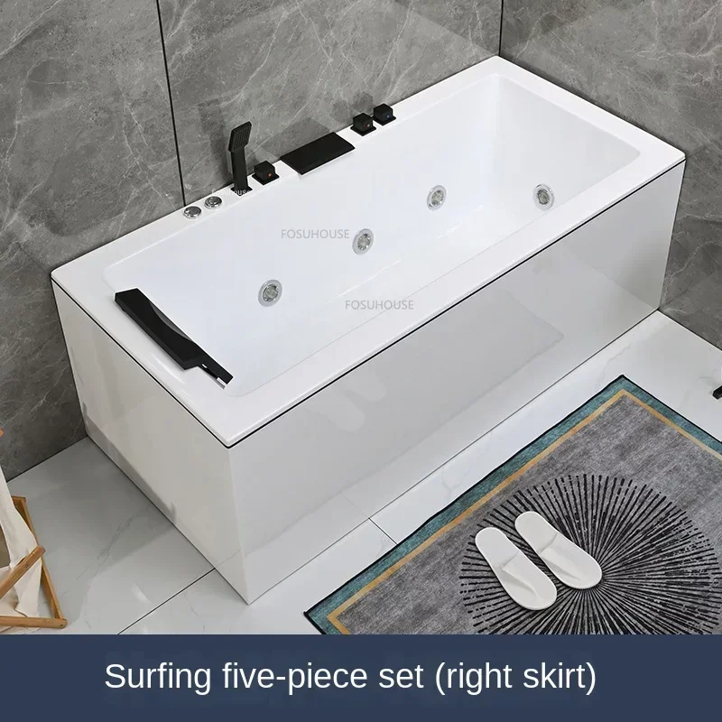 Modern Acrylic Hydromassage Bathtub Household Portable Spa Bathtub Adults Hotel Bathroom Comfortable Massage Seat Bath