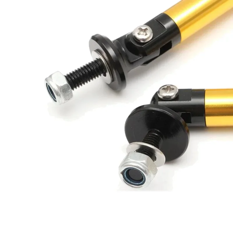Universal Car Front Bumper Lip Protector Rods - Adjustable Splitter Strut Tie Bar Kit (2pcs)
