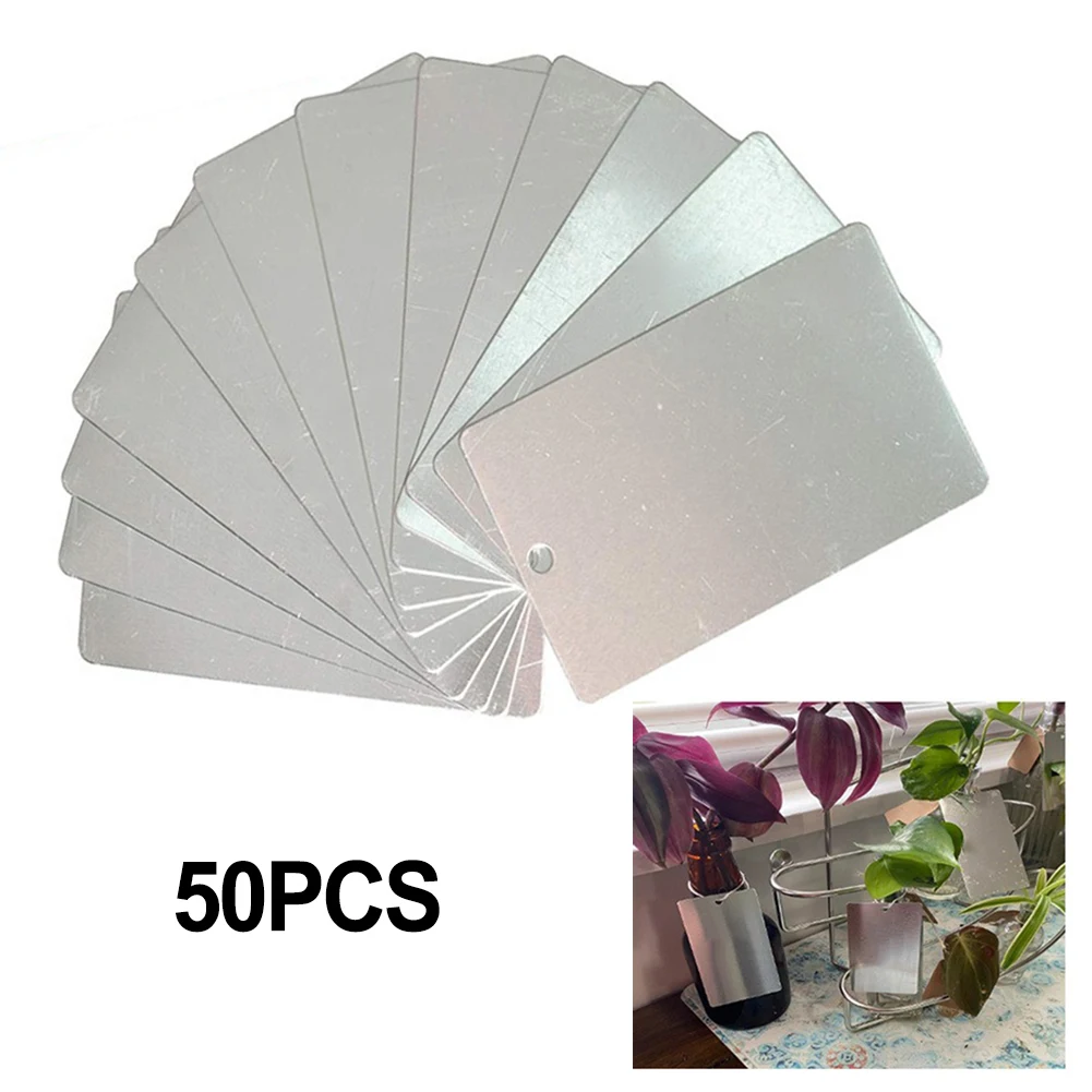 

50pcs Aluminum Plant Labels Double Sided Metal Label Tree ID Tag For Garden Supplies Planting Tools