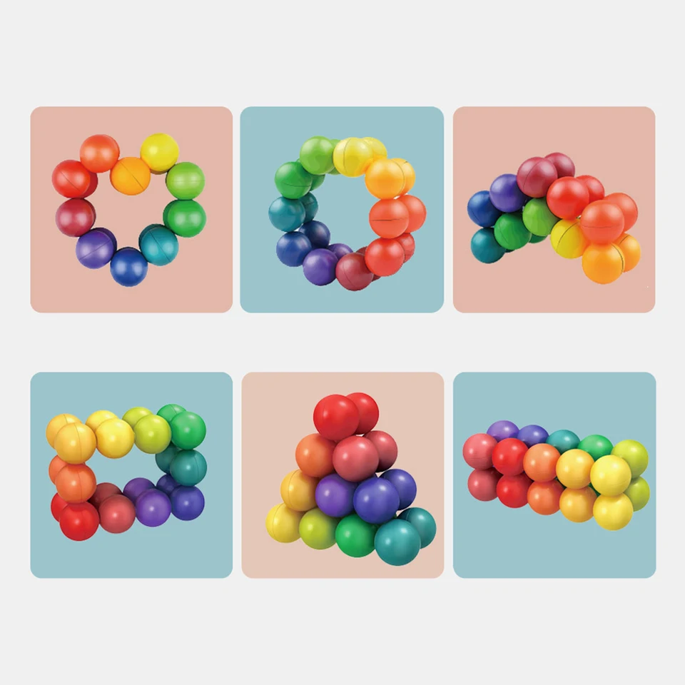 Sensory Fidget Toys - 3D Rotating Educational Balls For Stress & Anxiety Relief, Creative Learning Activities_voghion.com