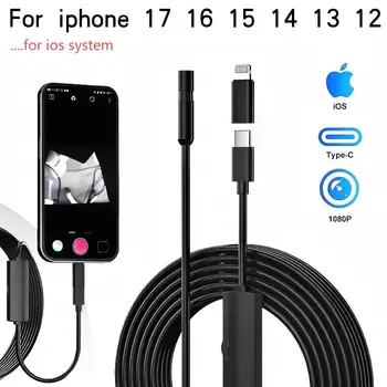 iOS Endoscope Camera for iOS System HD 960P Inspection Sewer Borescope Camera for 5/6/7/8/9/10/11/12/13/14/15/16/17... 1