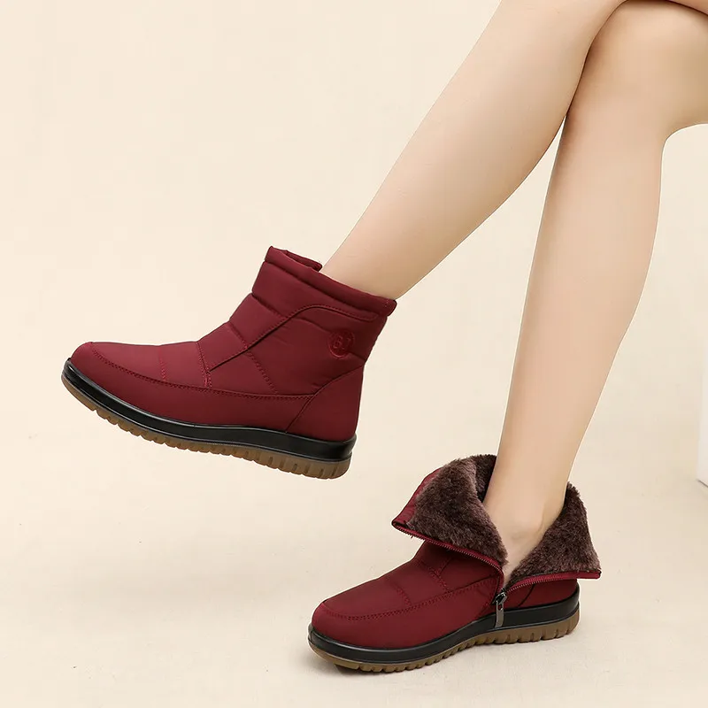 Ladies Boots 2022 New Winter Women Snow Boots Plush Shoes Botas Mujer Waterproof Fashion Ladies Winter Boots Casual Woman Boots