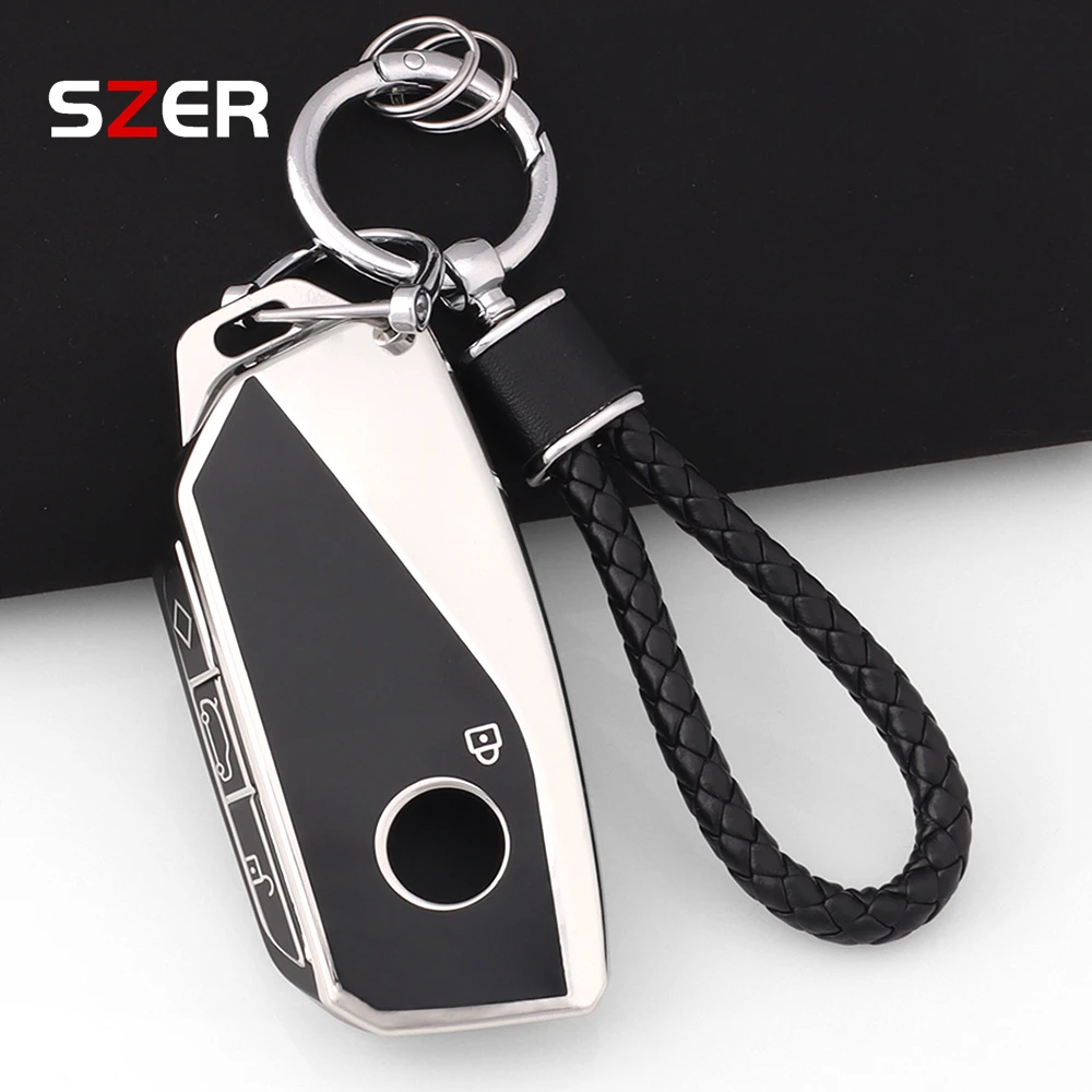 Premium TPU Car Key Case Cover with Keychain - Enhanced Protection