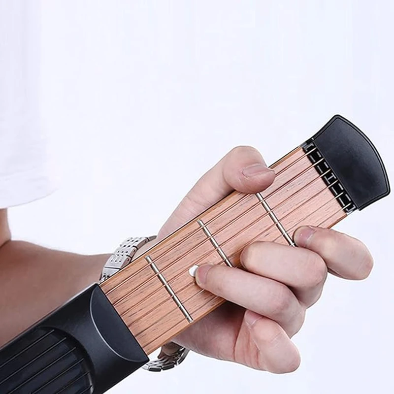 

Pocket Guitar Practice Neck, 6 Fret Portable Guitar Chord Practice Tool For Beginner Durable