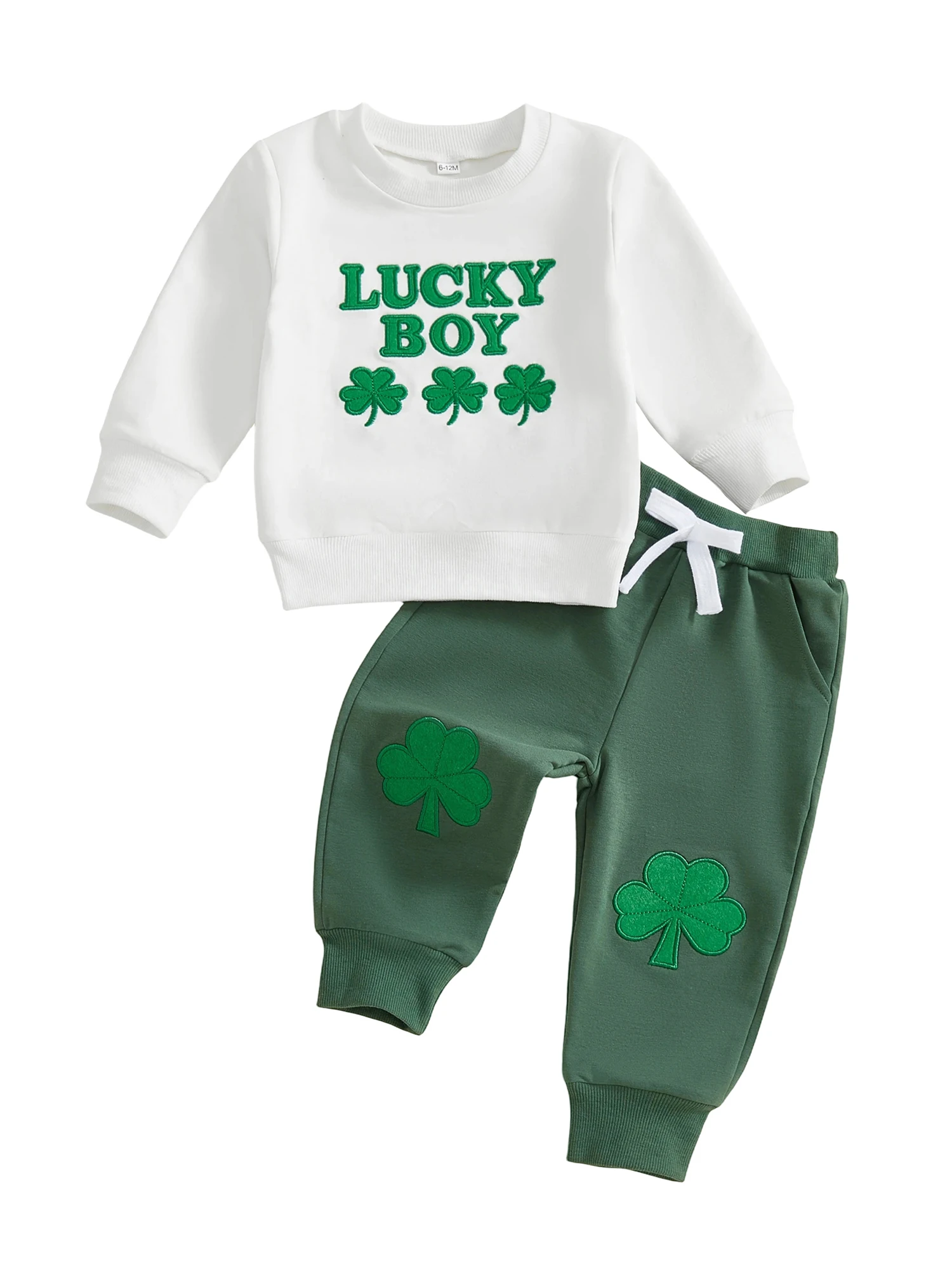 Baby Girl St Patrick s Day Green Shamrock Ruffle Romper and Headband 2 Piece Set for Infant Toddler Spring Outfit
