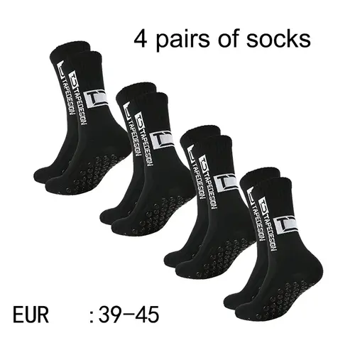 4 pairs of new TC mid tube glued football socks for sports training and competition, non slip and breathable socks - Image 2
