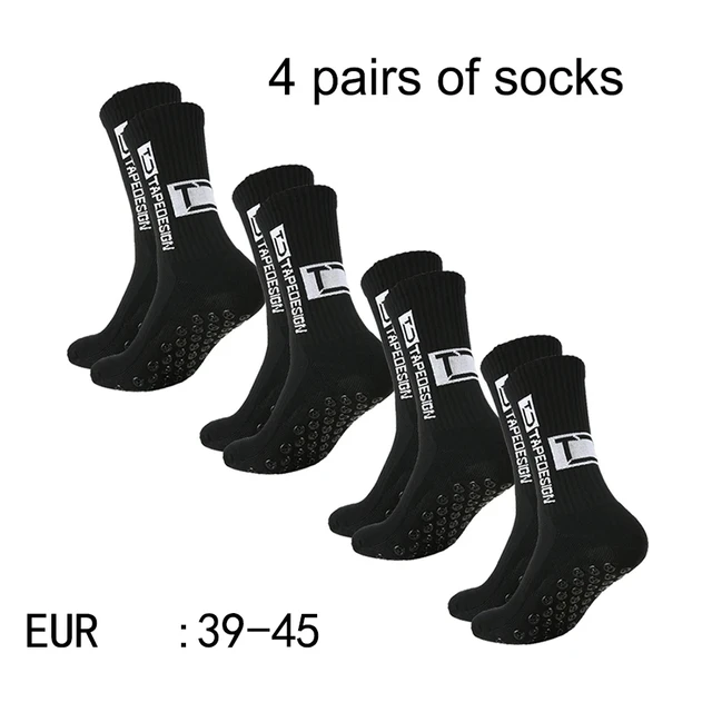 4 pairs of new TC mid tube glued football socks for sports training and competition, non slip and breathable socks 2
