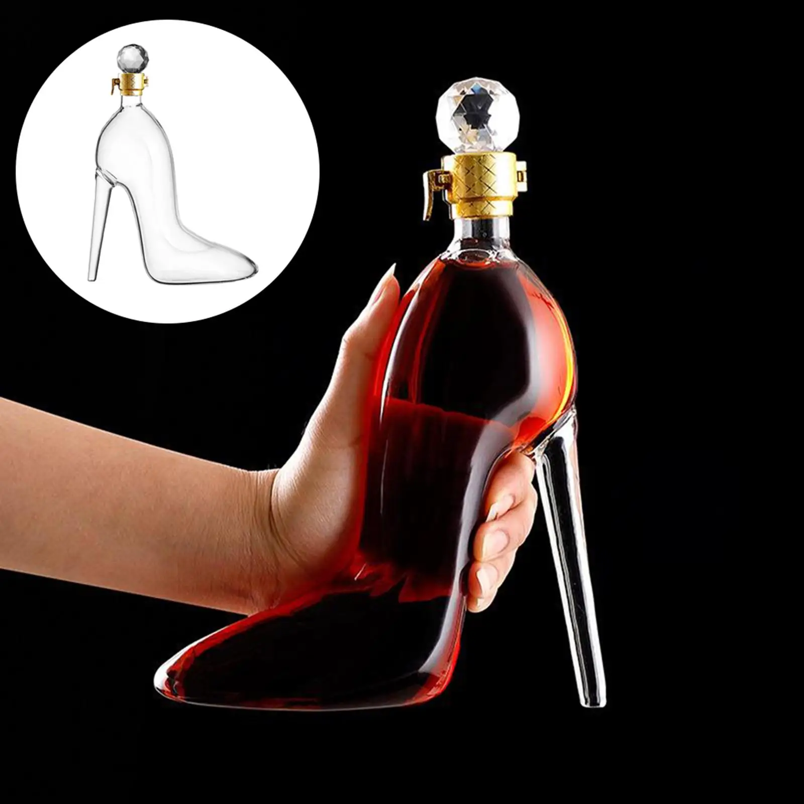 375ml Whisky Decanter Luxurious Glass Rum Bottle Women Gift