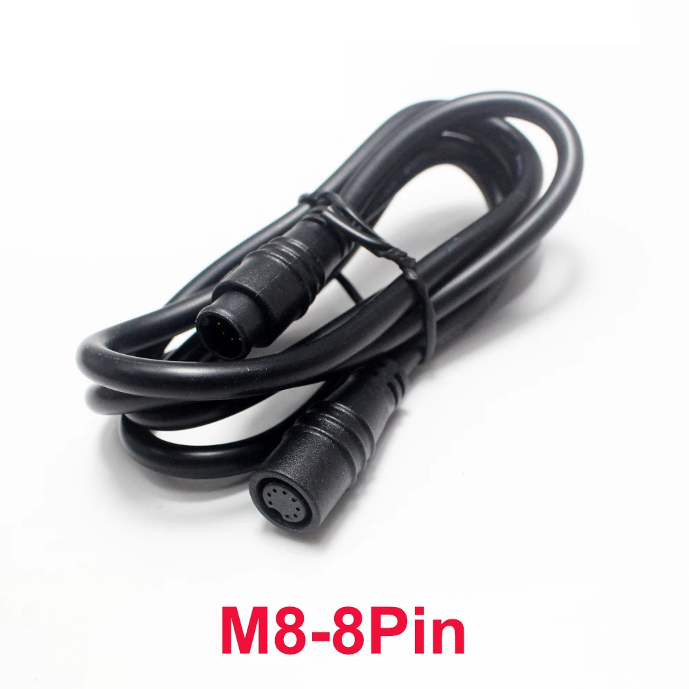 Durable Waterproof E-Bike Speed Sensor Extension Cable - 1M Male to Female Connector