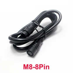 Durable Waterproof E-Bike Speed Sensor Extension Cable - 1M Male to Female Connector (8Pin)