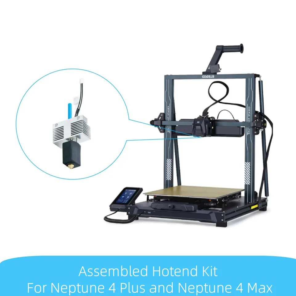Original Replacement Hotend for Elegoo Neptune 4 Plus/ 4 Max 3D Printer, All-Metal Fully Assembled Hotend with Nozzle image 2