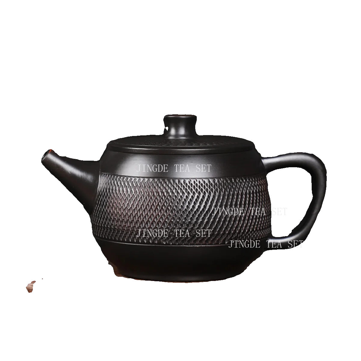 360ml  Fengming Pot Purple Pottery Handmade Han Tile Teapot with Jumping Knife Pattern Large Capacity Chinese Household Tea Pot