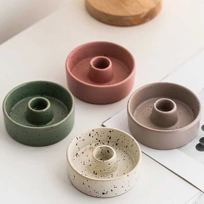 DIY Round Candle Holder Silicone Mold Plaster Candle Holder Mold