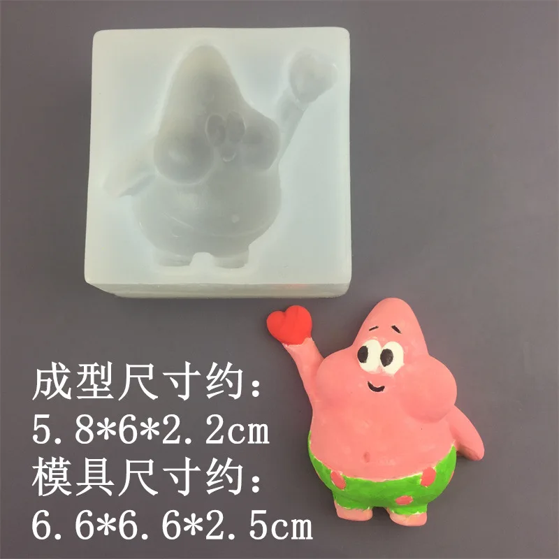 2D Cartoon Shape Candle Mold Fondant Silicone Mould DIY Chocolate Cookie Baking Mold mochi squishy toy moulds